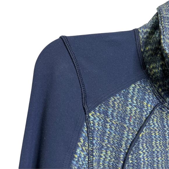 Lululemon Athletica Women's Scuba Jacket Nice Asana Blue Fitted Zip-Up Logo Sz 4 - Picture 4 of 10